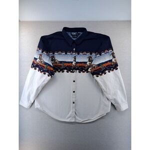 Panhandle Slim Brooks & Dunn Shirt Womens XL Western Southwestern Horse Cowboy